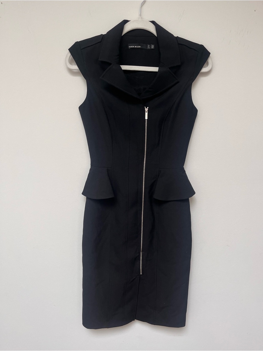 Karen Millen Black Peplum Pencil Dress